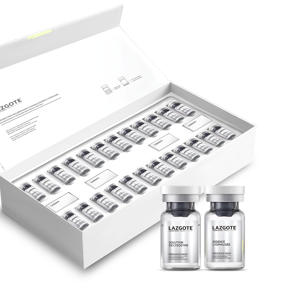Double Extract Lyophilized Brightening Twin Pack powder floccule 1g+lysozyme solution 7ml*12Set